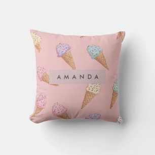 Cojín Decorativo Crema personalizada de hielo dulce