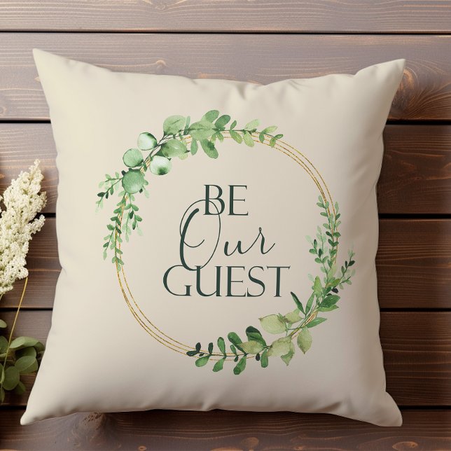 Cojín Decorativo Crema Verde Damask Bonito Sea Nuestro Invitado (Subido por el creador)