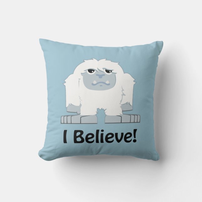 Cojín Decorativo ¡Creo! Cute Yeti (Anverso)