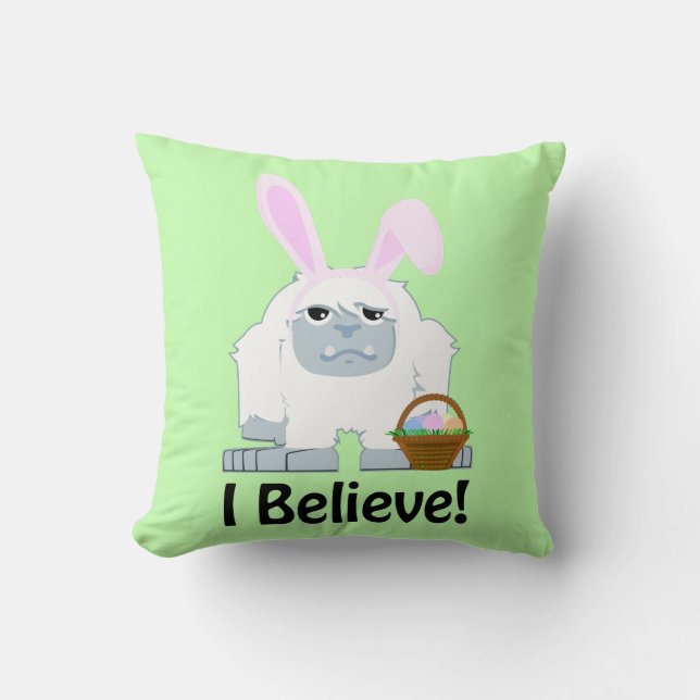Cojín Decorativo ¡Creo! Easter Yeti (Anverso)
