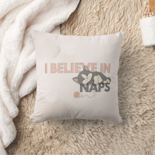 Cojín Decorativo Creo en siestas Gato lindo durmiendo