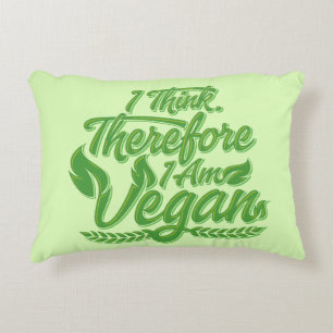 Cojín Decorativo Creo Que Por Lo Tanto Soy Vegan