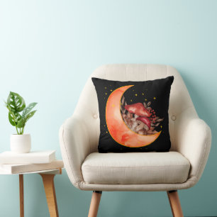 Cojín Decorativo Crescent Moon Mushroom Cottagecore Fungi Mycología