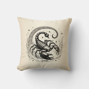 Cojín Decorativo Crescente de Escorpión Astrología Zodiaco Escorpio