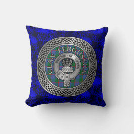Cojín Decorativo Crest y nudo de tartán del clan Fergusson