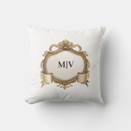 Cojín Decorativo Crestón de monograma personalizado