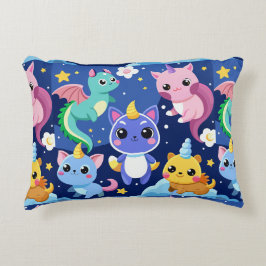Cojín Decorativo Criaturas de fantasía de Kawaii