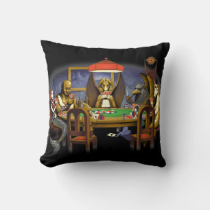 Cojín Decorativo Criaturas míticas jugando al póquer
