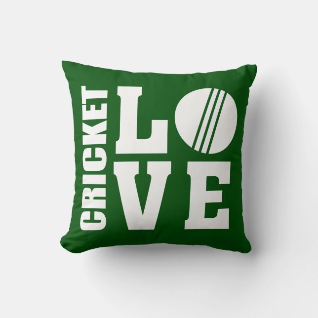Cojín Decorativo Cricket Love Green (Anverso)