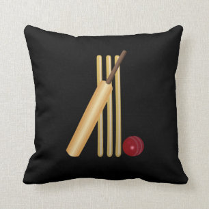 Cojín Decorativo Cricket - Wicket, Bat y Ball