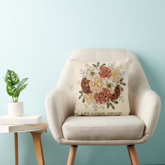 Cojín Decorativo "Crimson Bloom