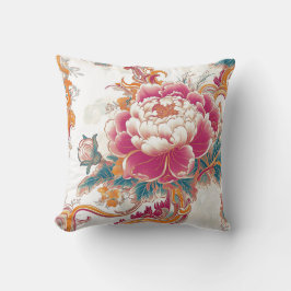 Cojín Decorativo Crimson Bloom