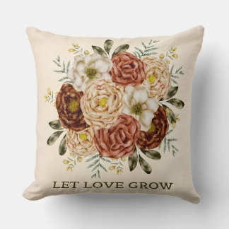 Cojín Decorativo Crimson Bloom