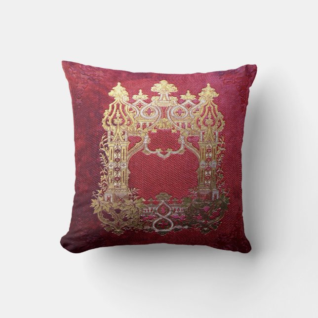 Cojín Decorativo Crimson de tinta plana (Anverso)