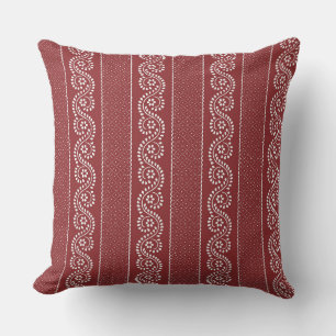 Cojín Decorativo Crimson French Country Stripe