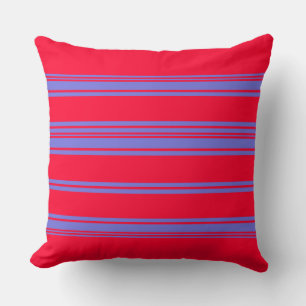 Cojín decorativo Crimson Red and Purple Stripes