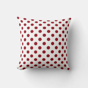 Cojín Decorativo Crimson Red Polka Doce Círculos