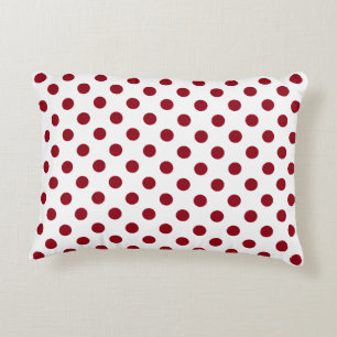 Cojín Decorativo Crimson Red Polka Doce Círculos