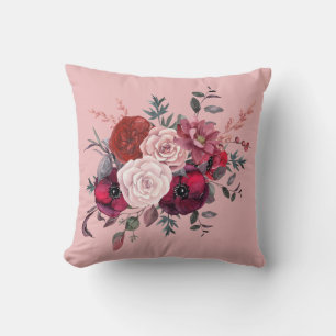 Cojín Decorativo Crimson Rose Bouquet Pillow