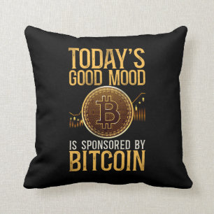 Cojín Decorativo Cripto De Bitcoin Hoy El Buen Humor Está Patrocin