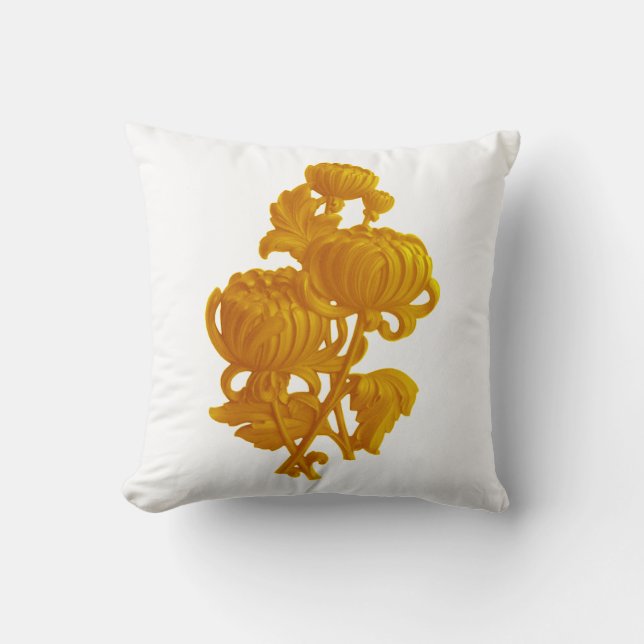 Cojín Decorativo Crisantemo amarillo (Anverso)