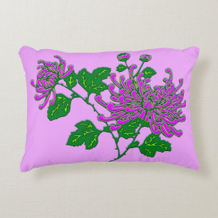Cojín Decorativo Crisantemo de araña chino - lavanda