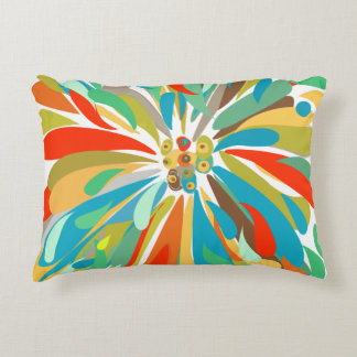 Cojín Decorativo Crisantemo Negrita Floral Colorida