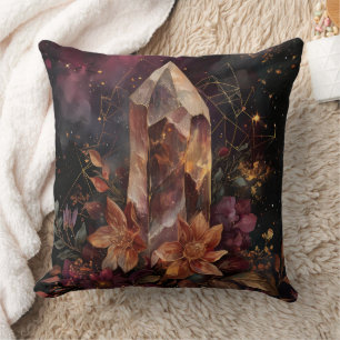 Cojín Decorativo Cristal Floral Galaxia Arte de Amatista Mística (5