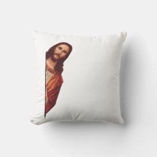 Cojín Decorativo Cristiano Jesús te está vigilando, Jesús vi eso