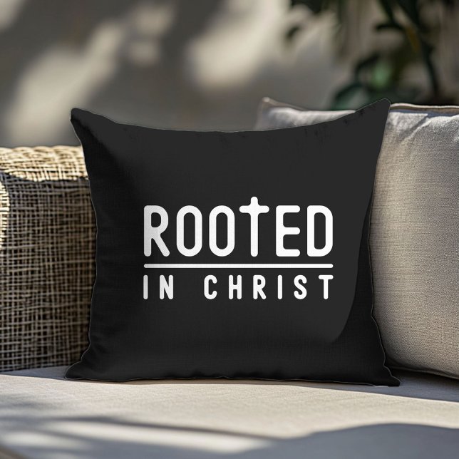 Cojín decorativo cristiano negro de granja (Subido por el creador)