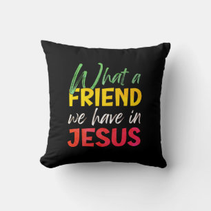 Cojín Decorativo Cristiano QUÉ AMIGO TENEMOS EN JESÚS