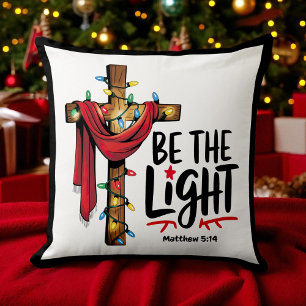 Cojín Decorativo Cristiano - Sé la Luz - Navidad