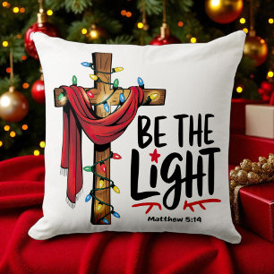 Cojín Decorativo Cristiano - Sé la Luz - Navidad