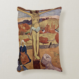 Cojín Decorativo Cristo amarillo de Paul Gauguin, Arte fino vintage
