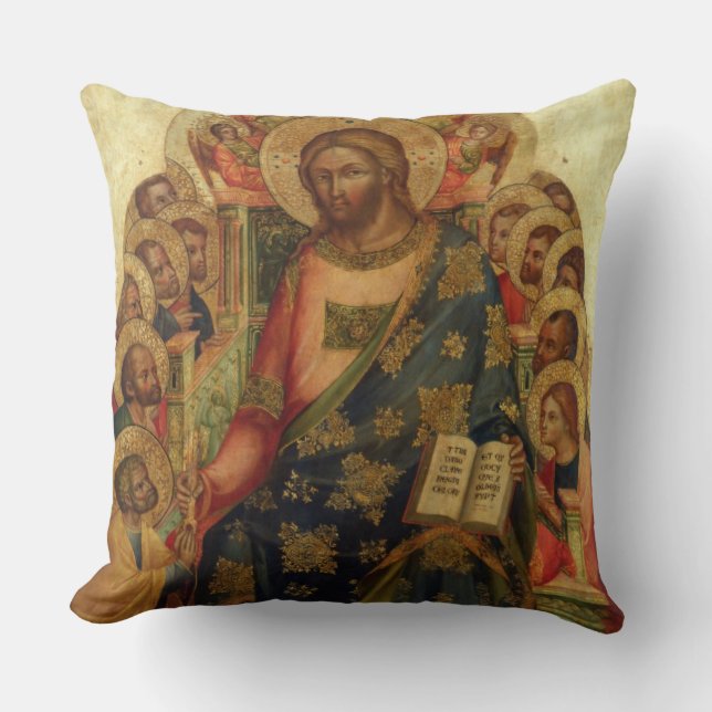 Cojín Decorativo Cristo Enthroned con los santos y los ángeles que (Anverso)