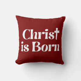 Cojín Decorativo Cristo Ha Nacido Tipografía de Navidad