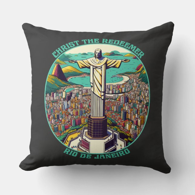 Cojín Decorativo Cristo Redentor, Río de Janeiro (Anverso)