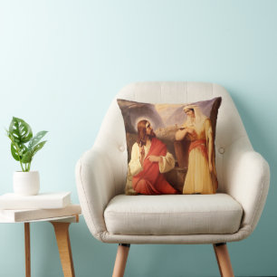 Cojín Decorativo Cristo y la samaritana por Christian Schleisner