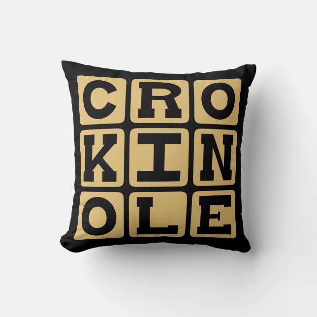 Cojín Decorativo Crokinole, Juego de mesa (Anverso)