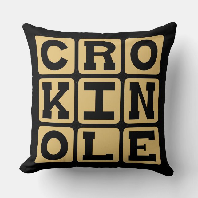 Cojín Decorativo Crokinole, Juego de mesa (Anverso)