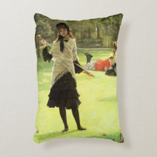 Cojín Decorativo Croquet de James Tissot el  , c.1878