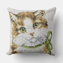 Cojín Decorativo Cross Stitch Kitten