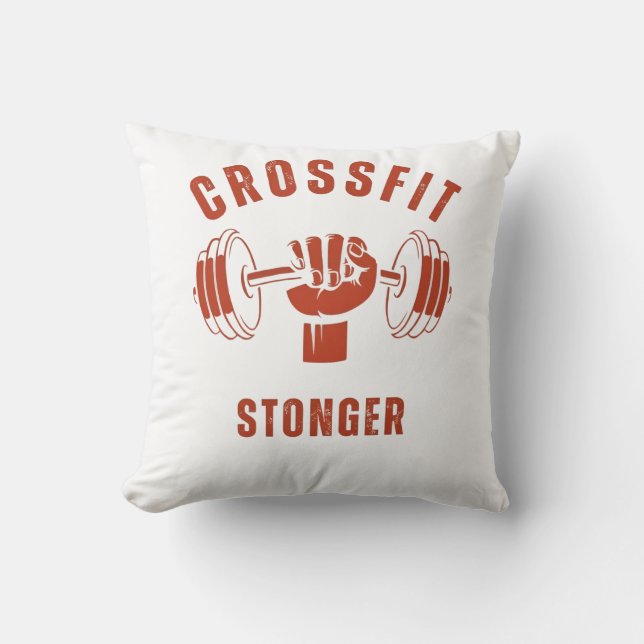 Cojín Decorativo CrossFit Stronger--Power & Strength Mindset (Anverso)
