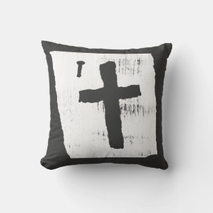 Cojín Decorativo Cruz Cristiana Grungy