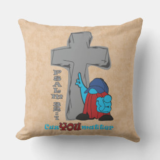 Cojín Decorativo Cruz de Piedra Porque Tú Importas Salmo 32 1