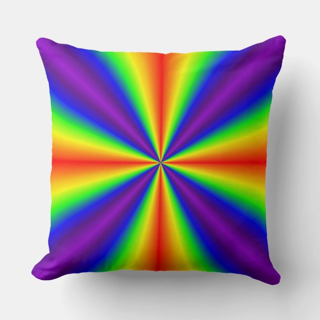Cojín Decorativo Cruz del Arcoiris (Anverso)