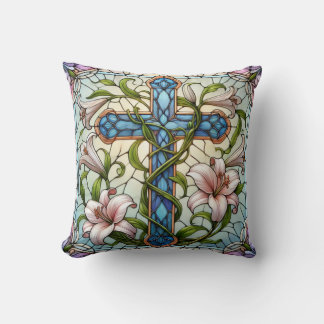 Cojín Decorativo Cruz Floral de vidrio templado