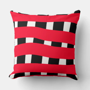 Cojín Decorativo Cruz negra roja tablero de damas regalo hombre chi