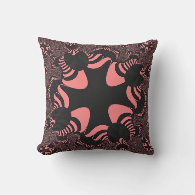 Cojín Decorativo Cruz rosa y gris (Anverso)