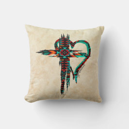 Cojín Decorativo Cruz Suroeste Y Corazón